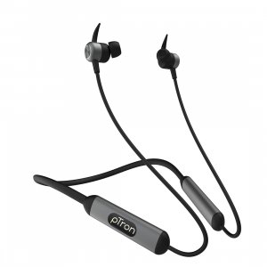 PTron Tangent Plus V2 Wireless Bluetooth In-Ear Headphone With Mic(Black &amp; Grey)