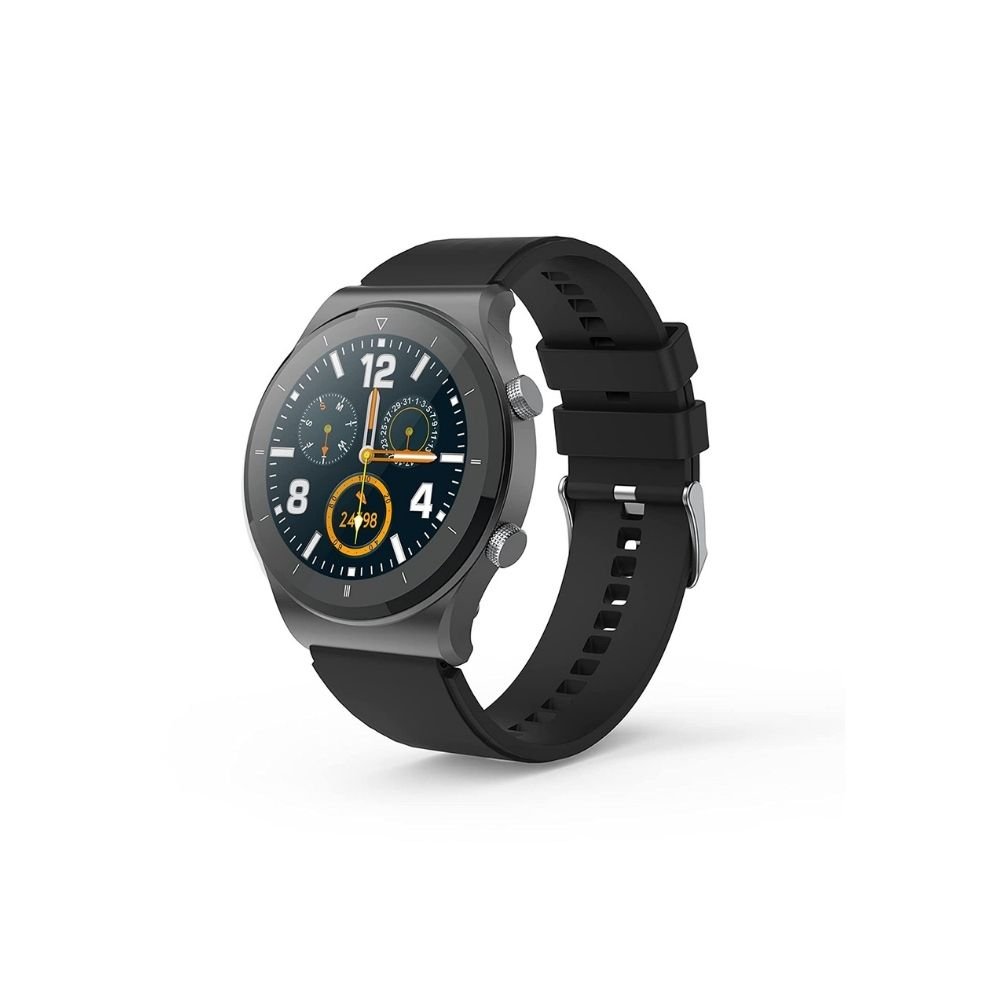 Pebble Revo Smartwatch, 1.3&quot; HD Touchscreen, Bluetooth Calling, Smart Watch (PFB13 Charcoal Black)