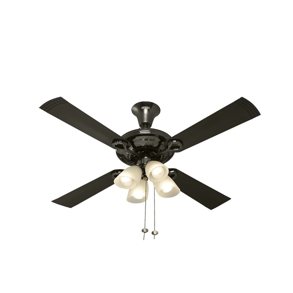 Usha Fontana Lotus 1230mm Ceiling Fan with Decorative Lights (Black Chrome)