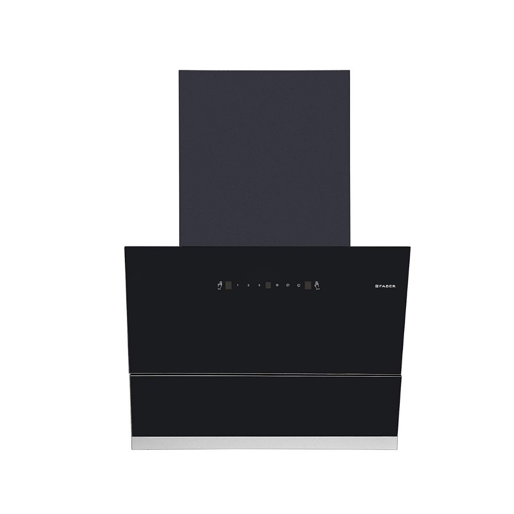 Faber 60 cm 1500 m³/hr angular Kitchen Chimney (HOOD APEX FLHC SC BK 60, Filterless technology, Touch Control, Black)