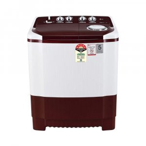 LG 7 kg Semi Automatic Top Load  White, Burgabdy red  (P7010RRAZ)