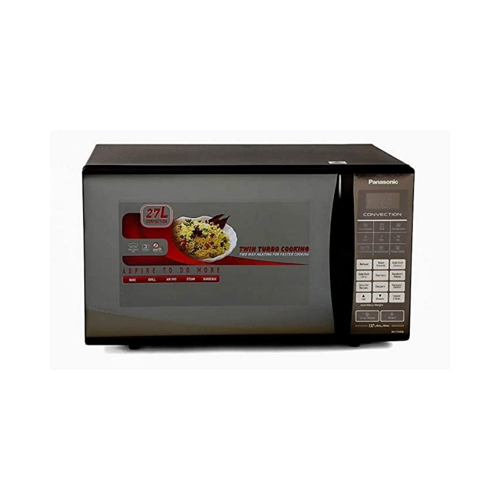 Panasonic 27L Convection Microwave Oven(NN-CT64HBFDG, Black mirror + Golden , Zero Oil)