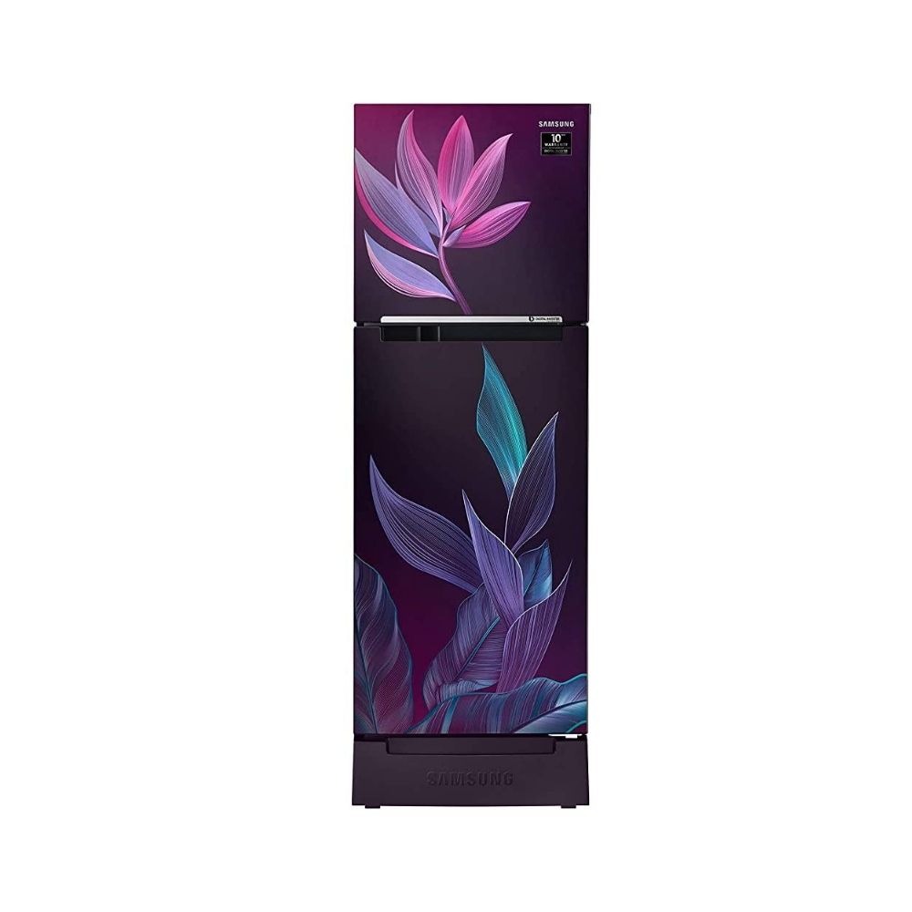 Samsung 253 L 2 Star Inverter Frost-Free Double Door Refrigerator (RT28T31429R/HL, Paradise Purple)