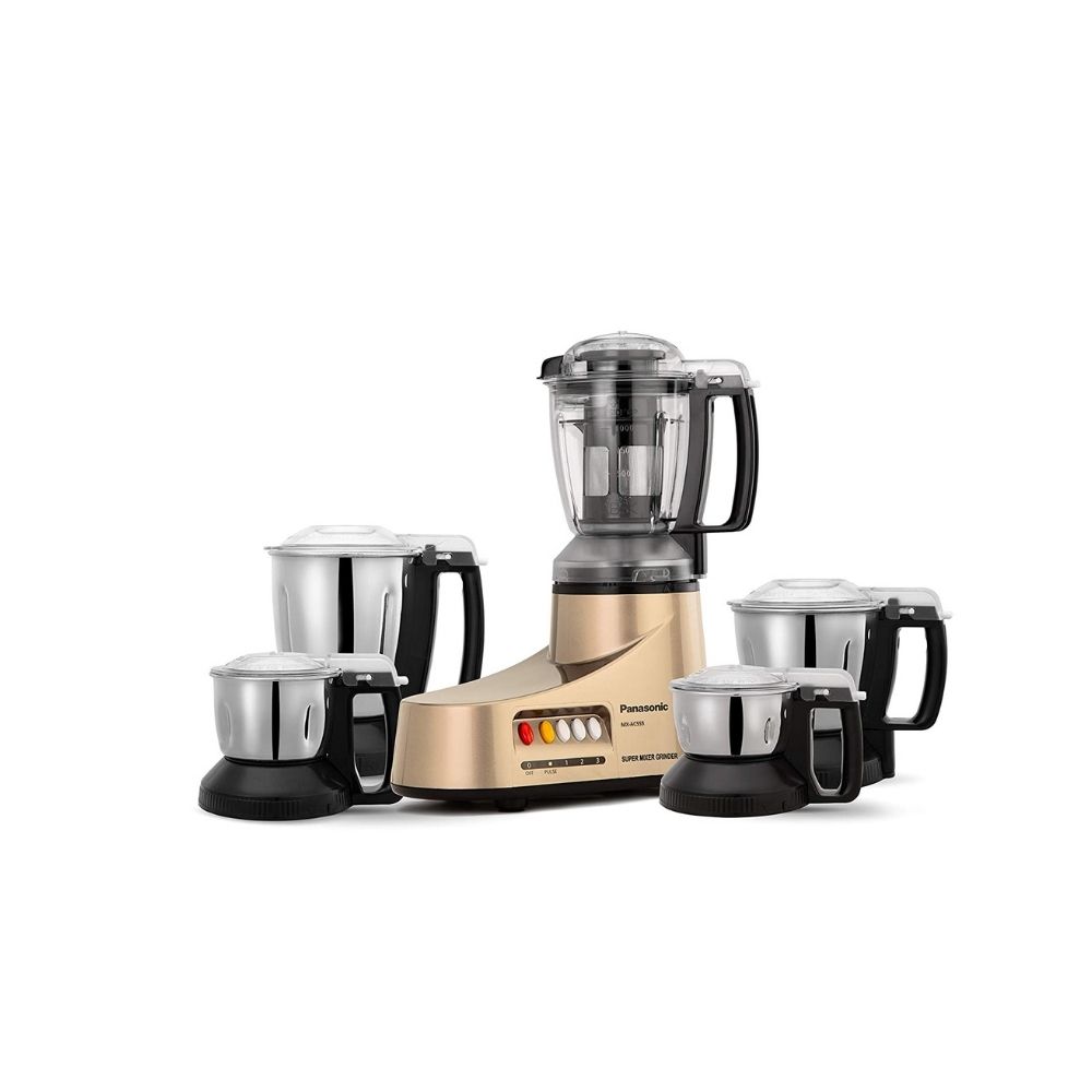 Panasonic AC MX-AC555 1000-Watt Mixer Grinder MX-AC-555 1000 Juicer Mixer Grinder (5 Jars, Multicolor)