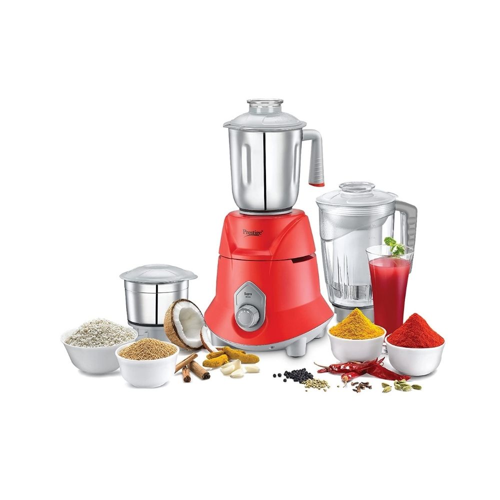 Prestige Supra 750 watt Mixer Grinder, Red, Small