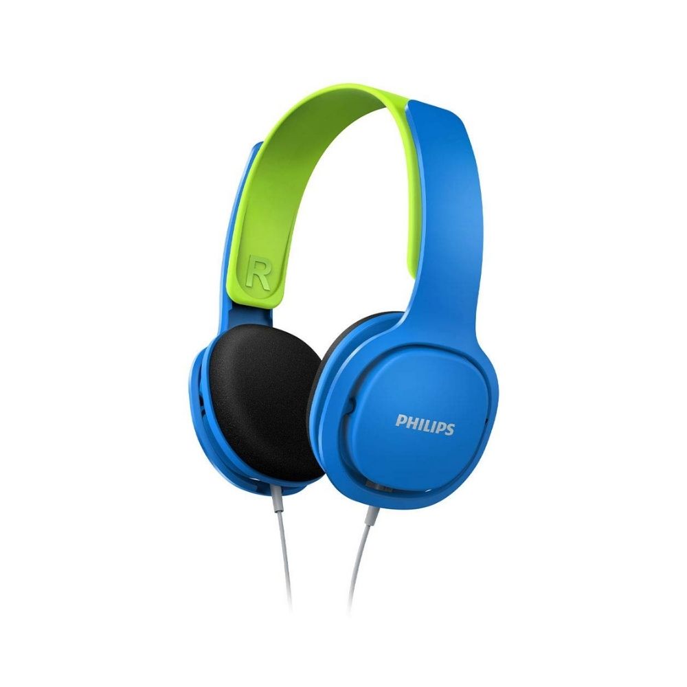 Philips Audios SHK2000BL Kids Headphone, Ergonomic,Adjustable, with a Maximum Volume Limit of 85dB (Blue/Green)
