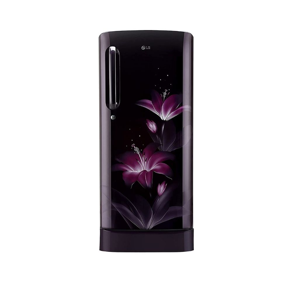 LG 190L 5 Star Inverter Direct-Cool Single Door Refrigerator (GL-D201APGZ, Purple Glow, Base stand with drawer)