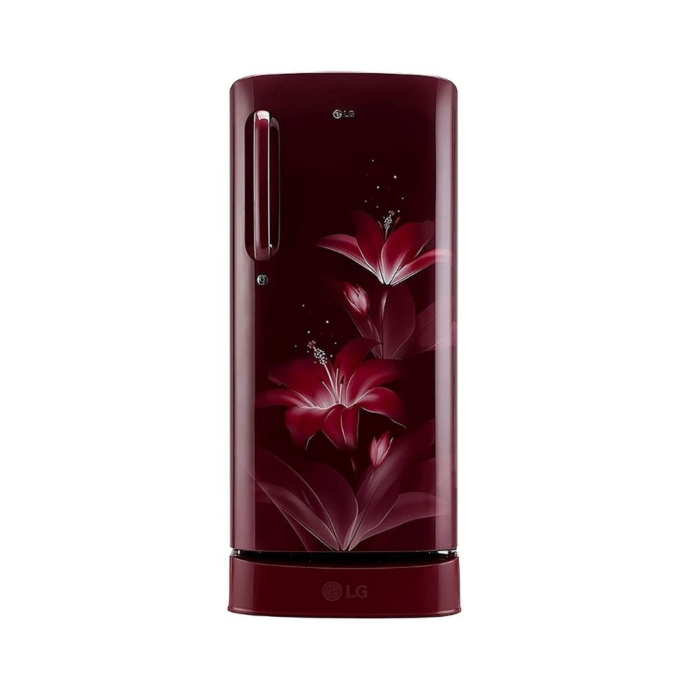 LG 190 L Direct Cool Single Door 4 Star Refrigerator  (Ruby Glow, GL-D201ARGY)