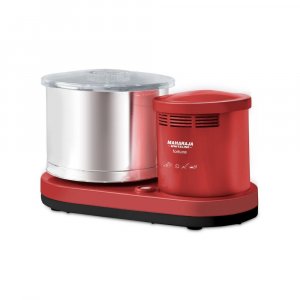Maharaja Whiteline Plastic and Steel Wet Grinder Fortune 150-Watt Mixer Grinder, Standard, Cherry Red