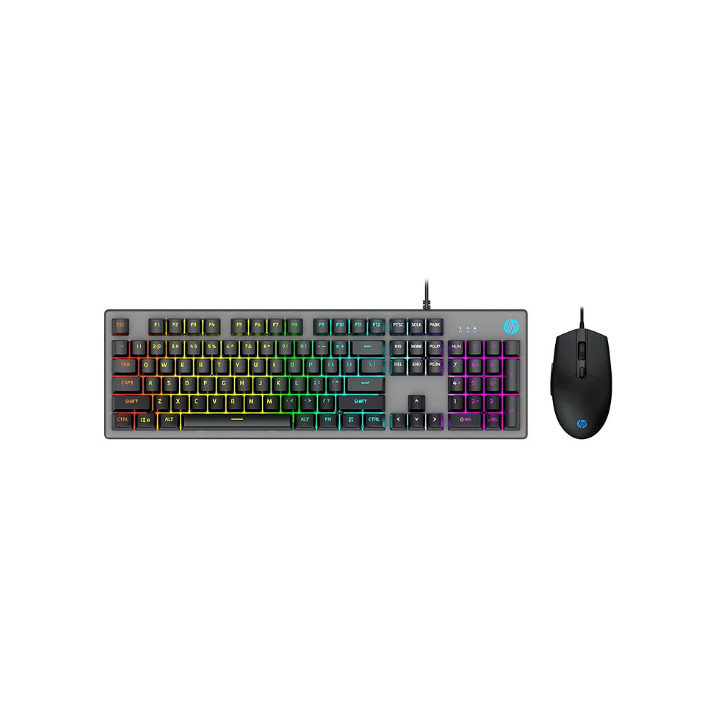 HP KM300F Wired Gaming Keyboard & Mouse Combo, Membrane Backlit,26 Keys Anti-Ghosting, 6400DPI(8AA01AA)