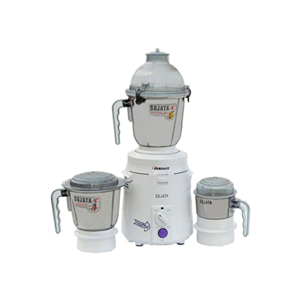 Sujata Dynamix, Mixer Grinder, 900 Watts, 3 Jars (White)