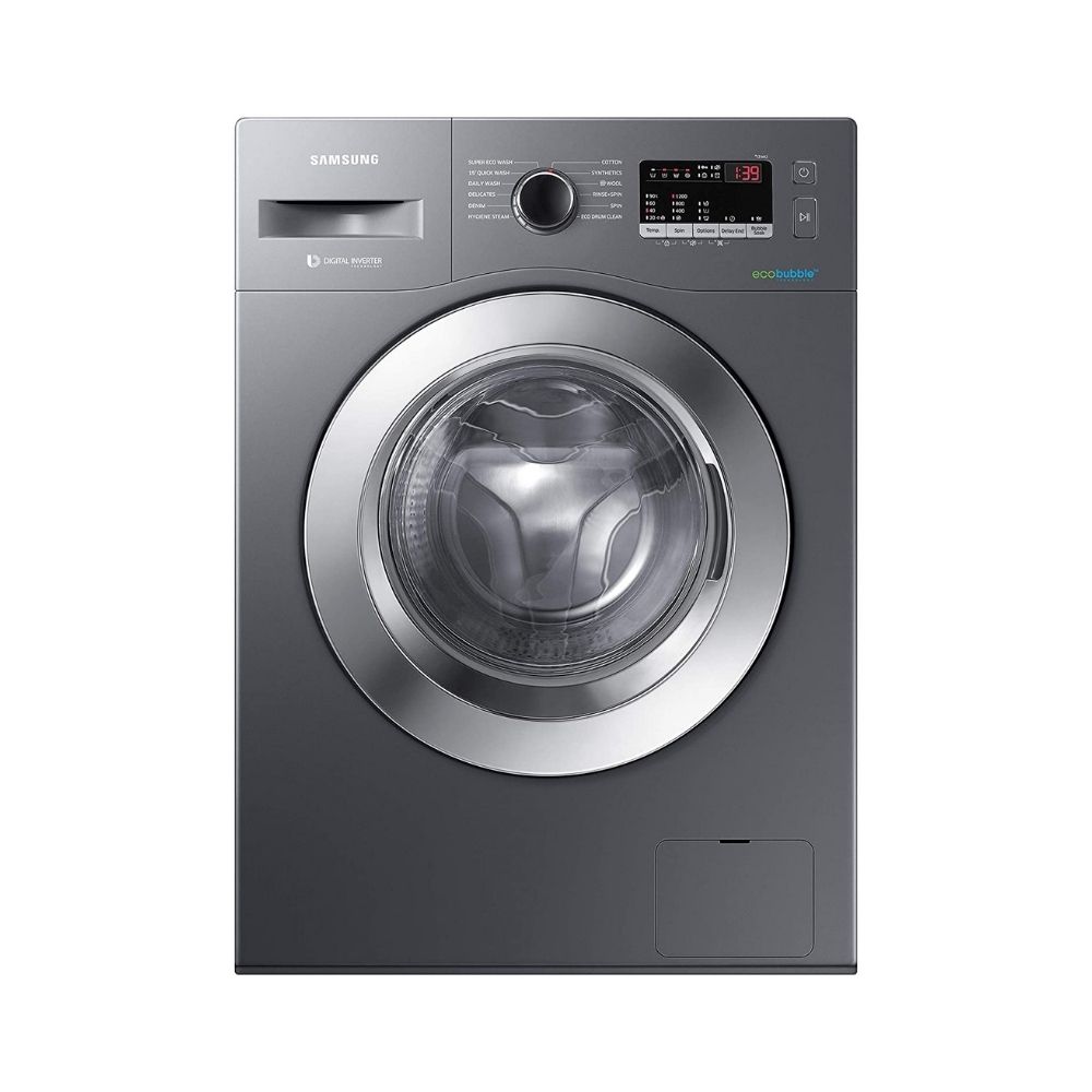 Samsung 6.5 Kg Inverter 5 star Fully-Automatic Front Loading Washing Machine (WW66R22EK0X/TL, Inox Grey, Hygiene steam)