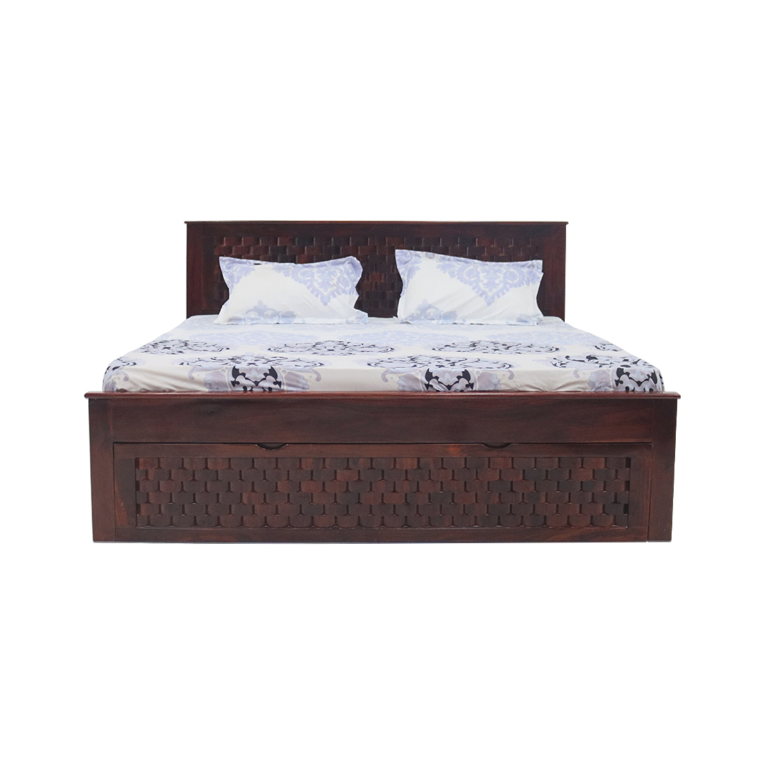 AARAM Furniture House Double Bed with Premium Wooden Quality and Design(Brown)