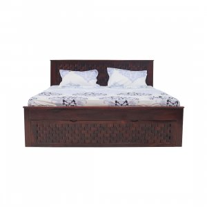 AARAM Furniture House Double Bed with Premium Wooden Quality and Design(Brown)