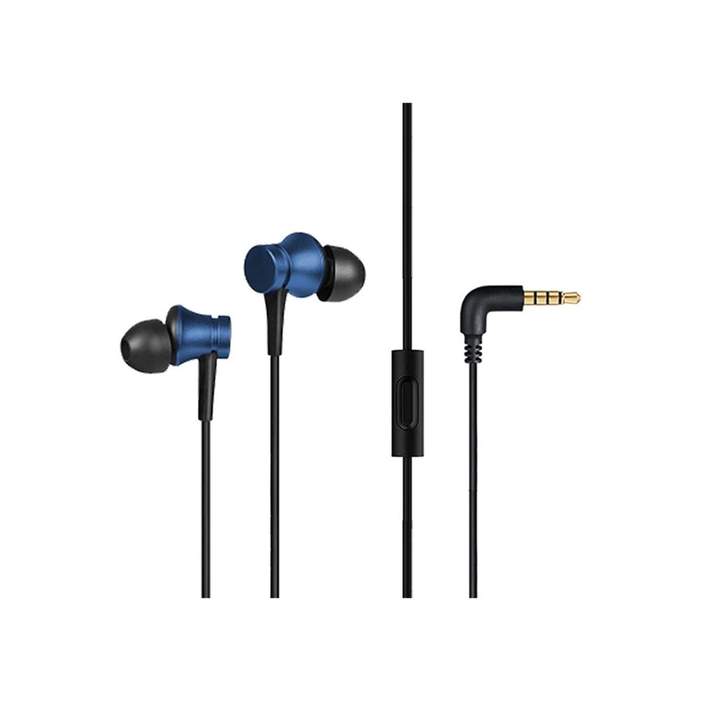Mi Earphone Basic in Ear Wired Earphones with Mic, Ultra Deep Bass & Aluminium Alloy Sound Chamber (Blue)