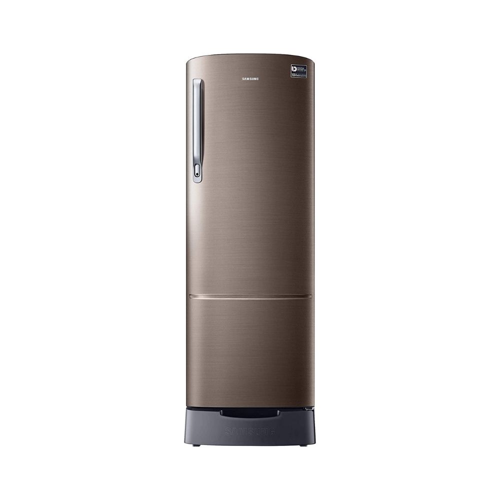 Samsung 255 L 3 Star Direct-Cool Single Door Refrigerator (RR26T389YDX/HL, Base Stand with Drawer, Luxe Brown)