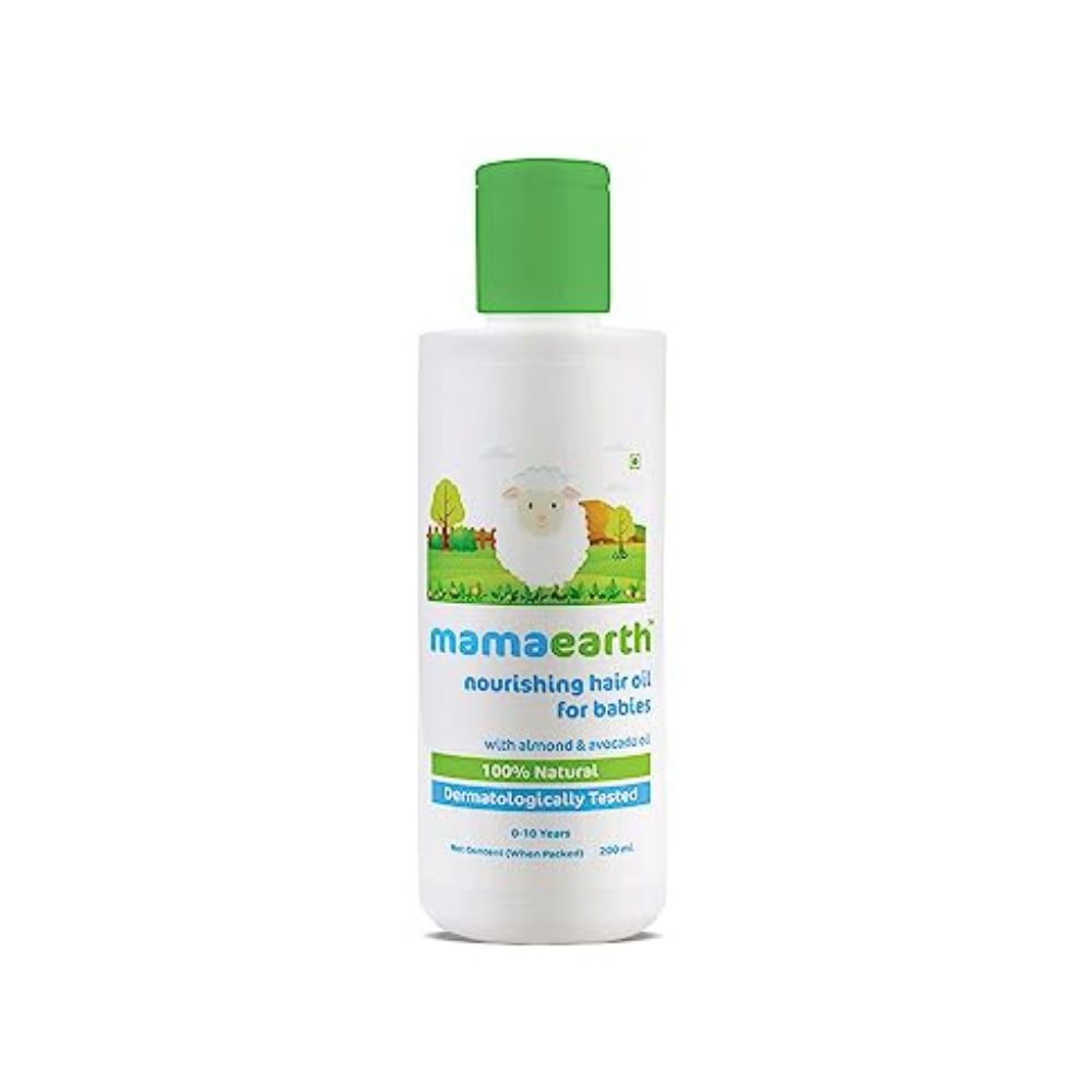 Mamaearth Nourishing Baby Hair Oil, with Almond & Avocado Oil - 200 ml, 1 piece
