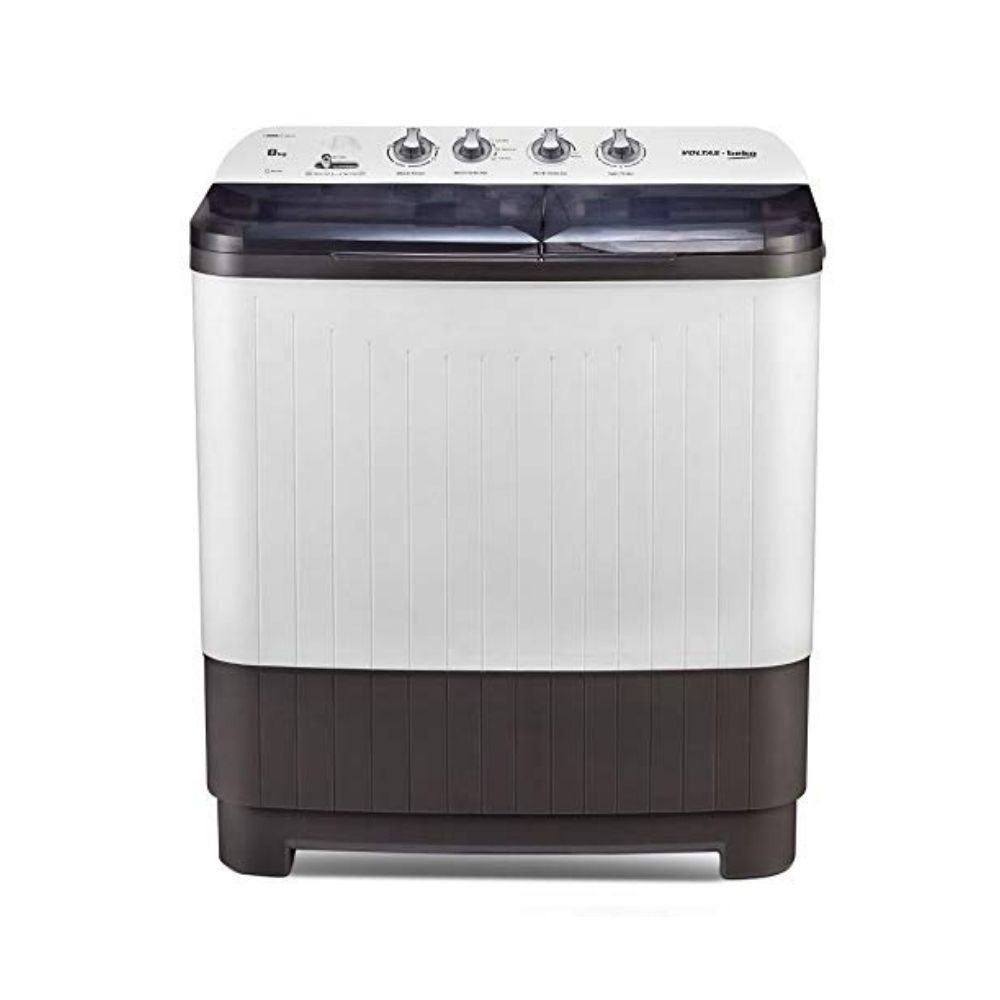 Voltas Beko 8 kg Semi-Automatic Top Loading Washing Machine (WTT80DGRT, Gray)