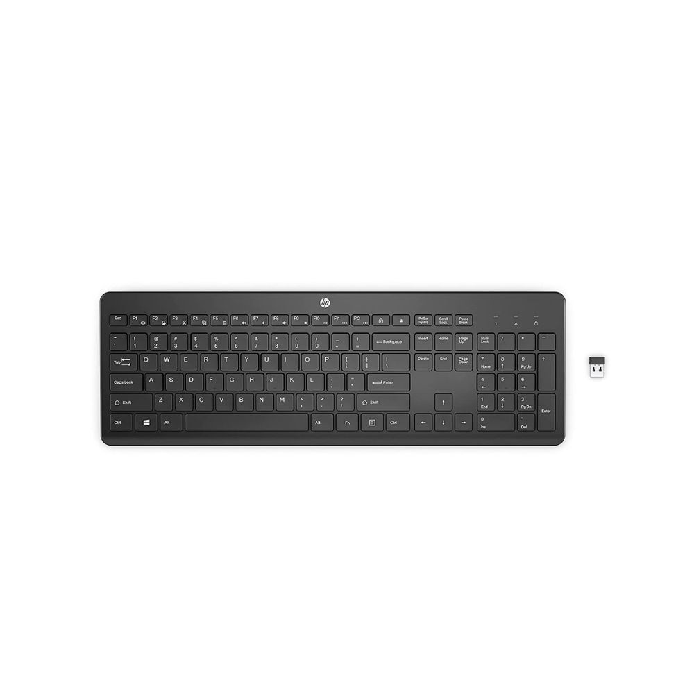 HP 230 Wireless Keyboard with 12 Function Keys, 2.4GHz Wireless Connection Up to 32.8ft  (3L1E7AA)