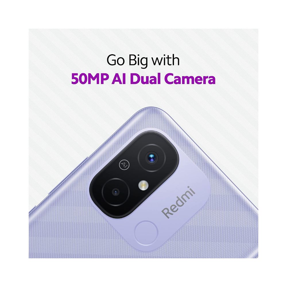 Redmi 12C (Lavender Purple, 4GB RAM, 64GB Storage) | High Performance Mediatek Helio G85 | Big 17cm(6.71) HD+ Display with 5000mAh(typ) Battery with 10W Charger in-Box