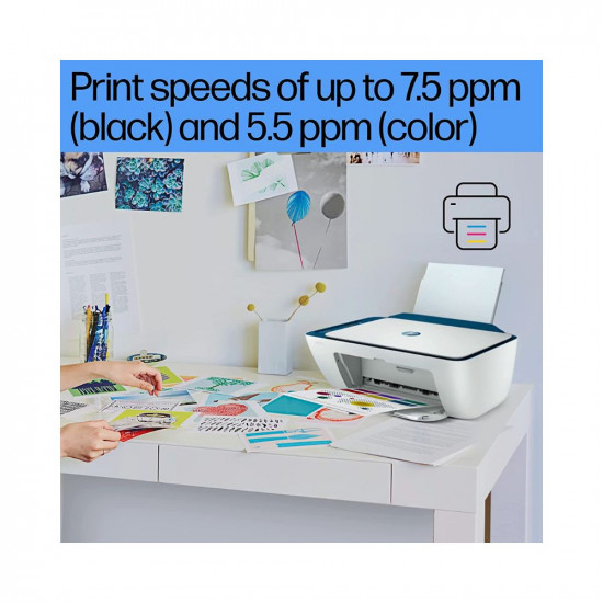HP Ink Advantage 2778 Printer, Copy, Scan, Dual Band WiFi, Bluetooth, USB, Simple Setup Smart App, Ideal for Home