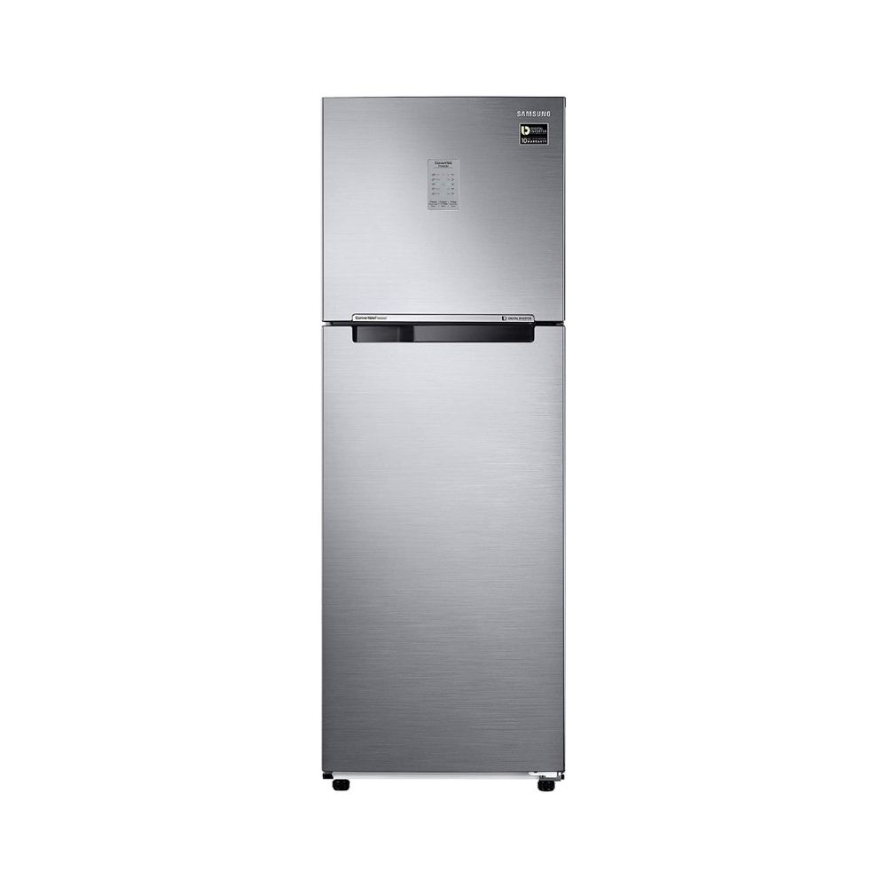 Samsung 275 L 2 Star Inverter Frost-Free Double Door Refrigerator (RT30T3722S8/HL, Elegant Inox, Convertible)