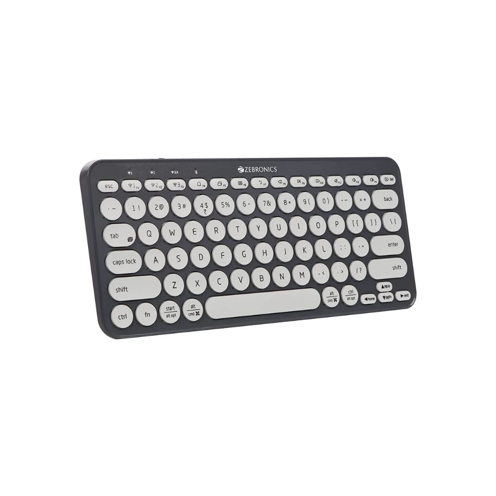 Zebronics zeb-k5000mw wireless multi-device bt keyboard for mac,windows,android,ios,(space grey)