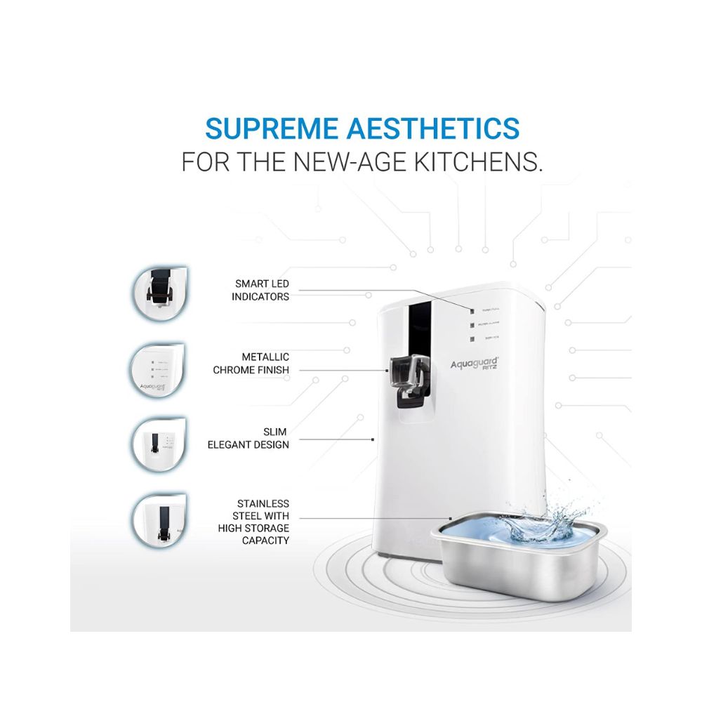 Eureka Forbes Aquaguard Ritz RO+UV+MTDS+Alkaline