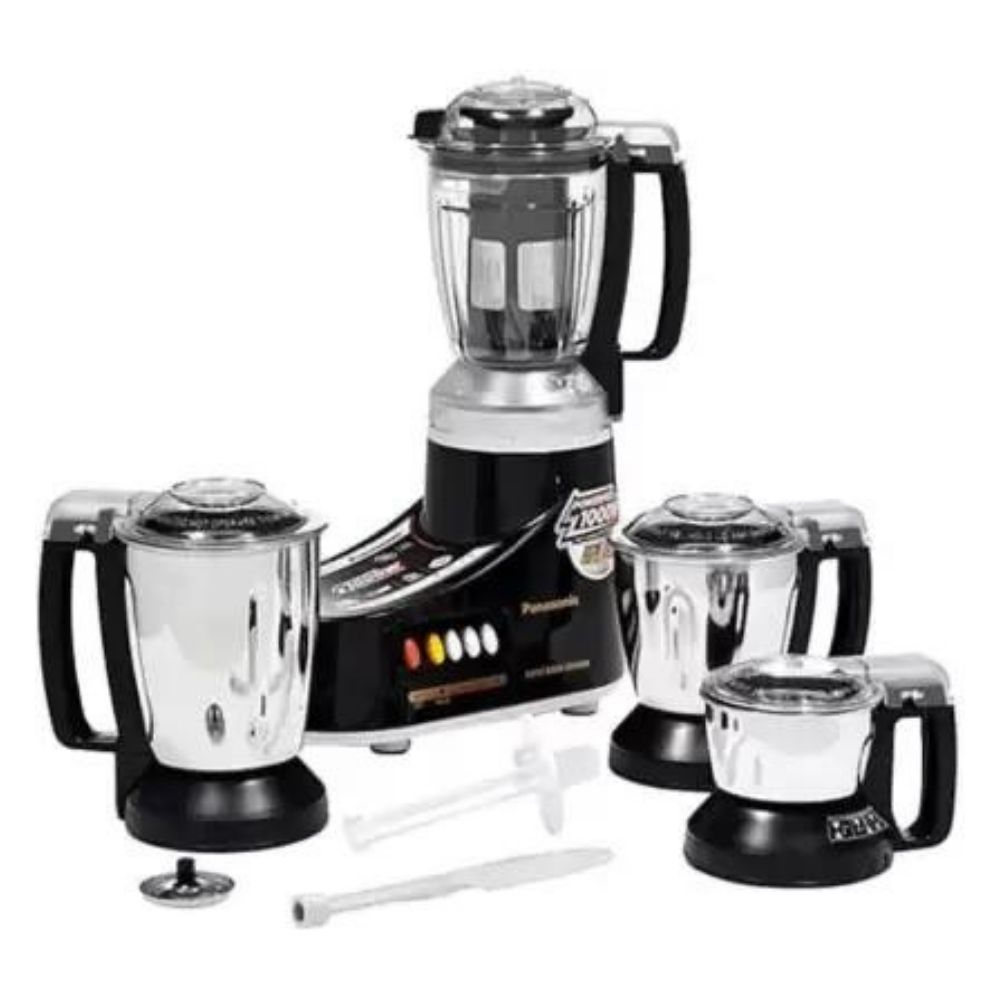 Panasonic MX-AC460 550 Juicer Mixer Grinder (4 Jars, Black)