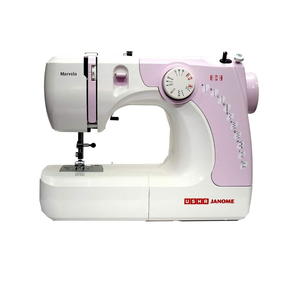 Usha New marvela Pink Electric Sewing Machine-Pink and White