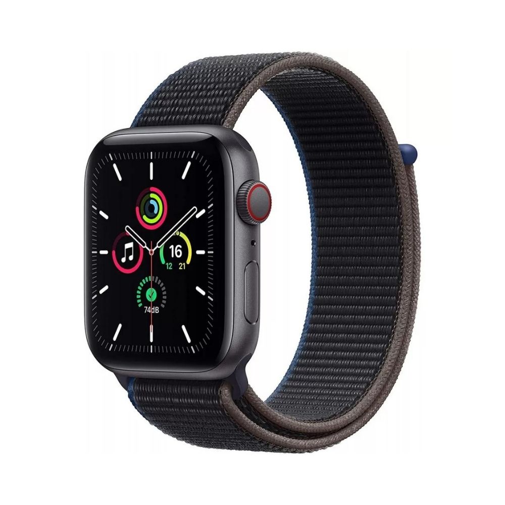 Apple Watch SE GPS + Cellular, 40mm Space Gray Aluminium Case With Charcoal Sport Loop