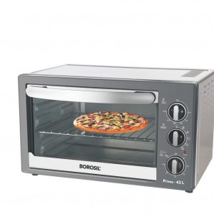 Borosil Prima 48 L Oven Toaster &amp; Griller, Motorised Rotisserie &amp; Convection Heating, 6 Heating Modes, Silver