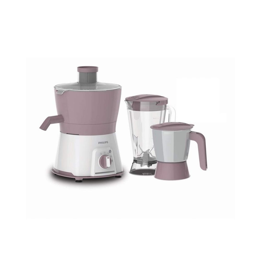 Philips HL7578/00 Viva Collection 600 W Juicer Mixer Grinder (3 Jars, Pink, White)