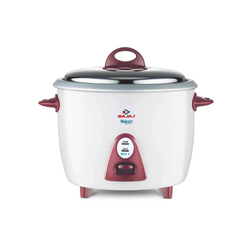 Bajaj Majesty New RCX 3 1.5-Litre Multifunction Rice Cooker (White/Pink)