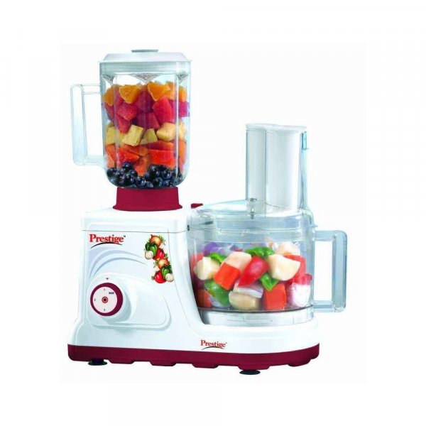 Prestige Champion 600 W Food Processor  (White and Maroon)