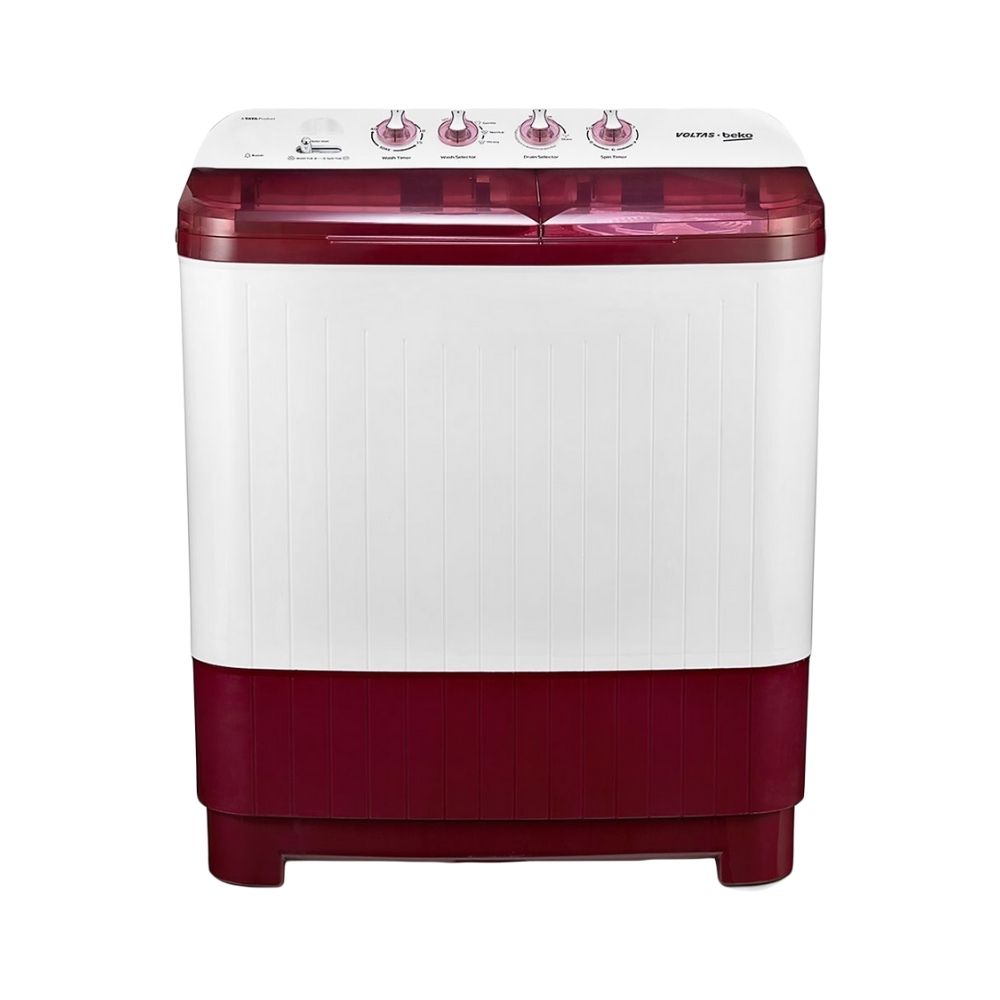 Voltas Beko 7.5 kg 5 Star Semi-Automatic Top Load Washing Machine (WTT75DBRT, Burgundy)