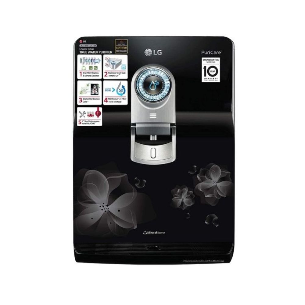 LG WW173EPB Water Purifier with 8 Liter capacity (Black with Floral pattern)