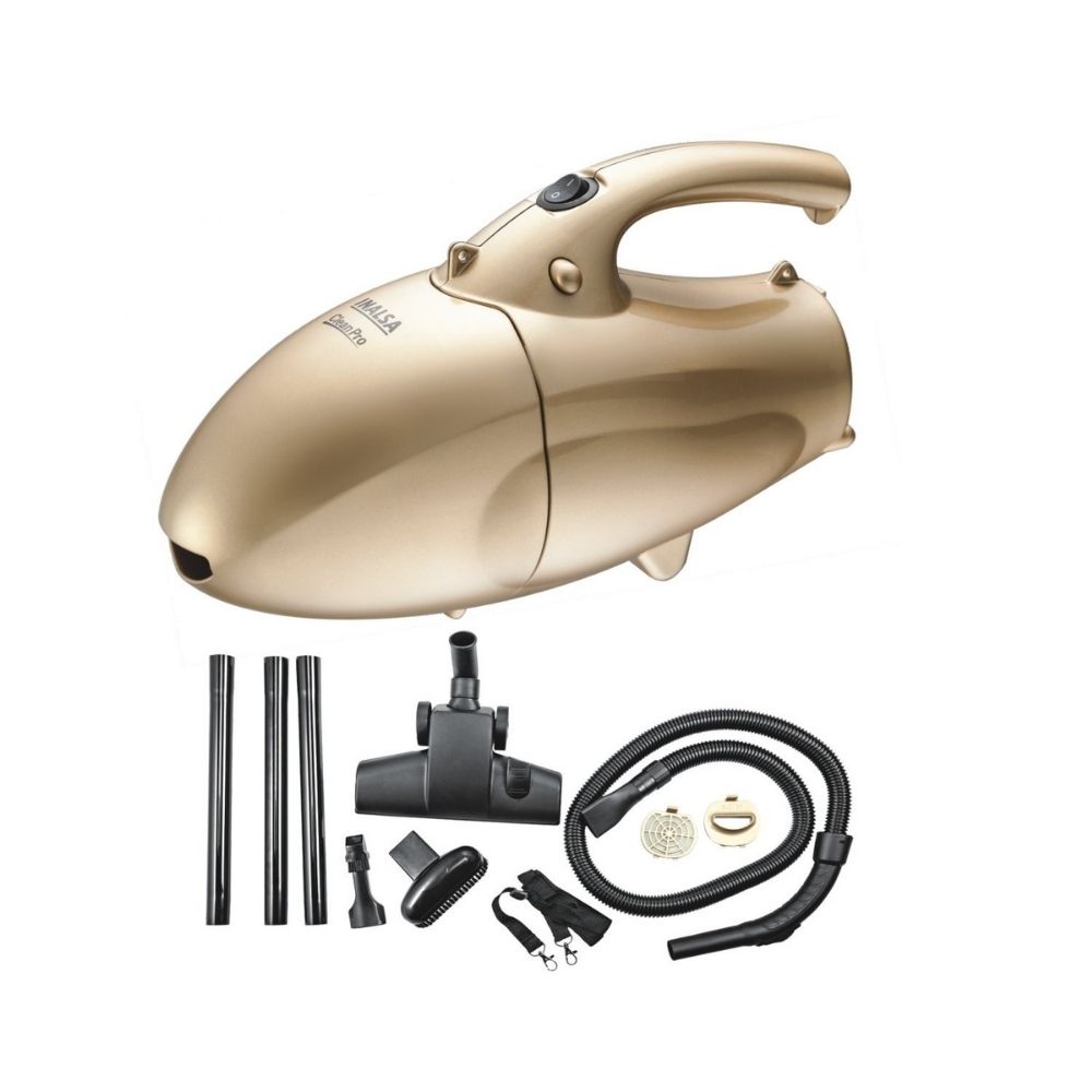 Inalsa Clean Pro 800-Watt Dry Vacuum Cleaner with Blower Function and Washable Cloth Filter (Golden)