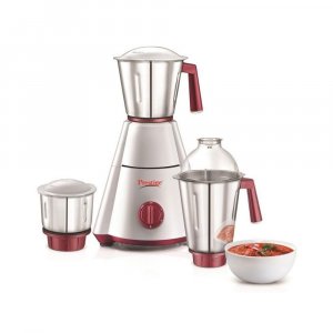 Prestige Nakshatra Plus 750W 750-Watt Mixer Grinder - Nakshatra Plus with 3 Jars (White / Red)