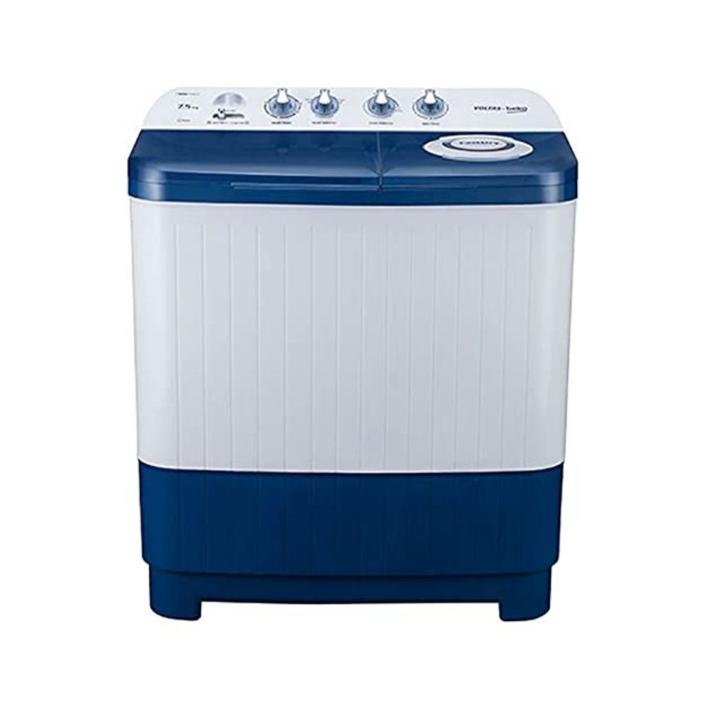 Voltas Beko 7.5 kg Semi-Automatic Top Loading Washing Machine, Double Waterfall (WTT75DBLT, Sky Blue)
