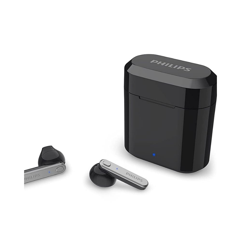 Philips Audio TAT3225 True Wireless (TWS) Headphones with Bluetooth 5.2, IPX4 and 24 Hours (6+18) Play time, Black