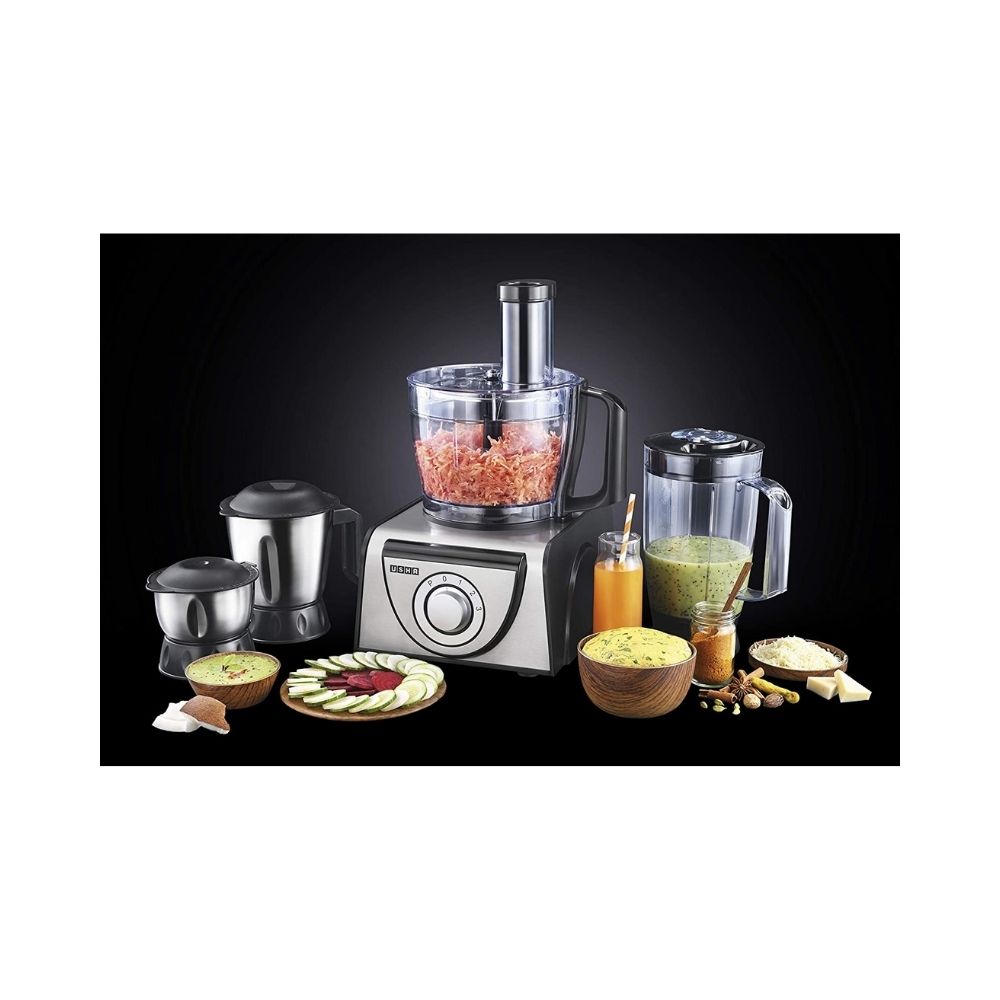 Usha 1000 W Food Processor Black, Silver (FP3810)