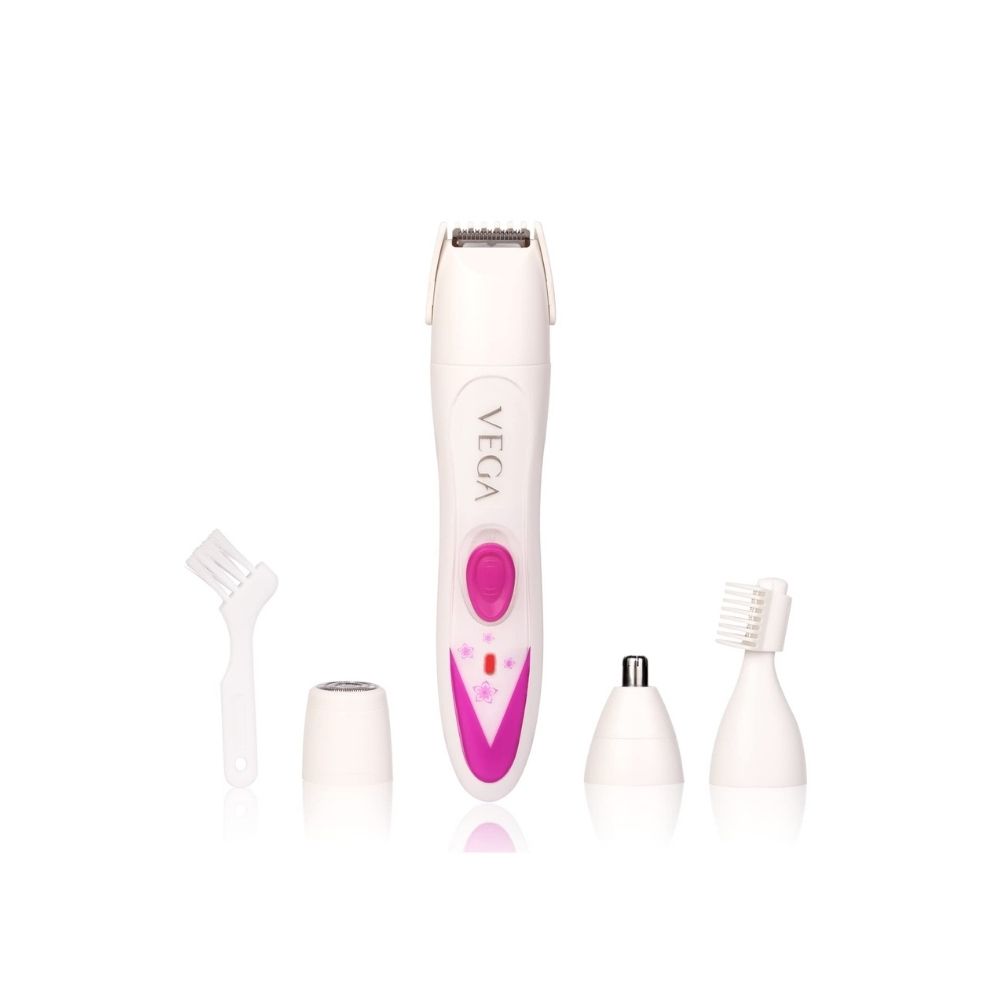 Vega Feather Touch 4 In 1 Trimmer for Women(VHBT-03), White