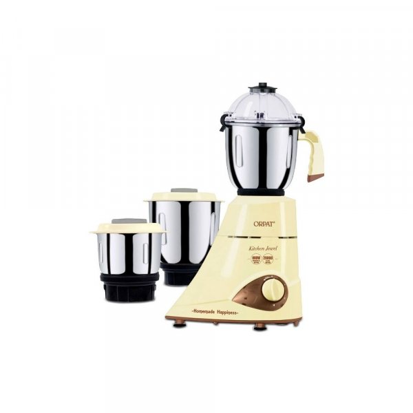 Orpat Kitchen JEWEL 800 Mixer Grinder (3 Jars, Multicolor)