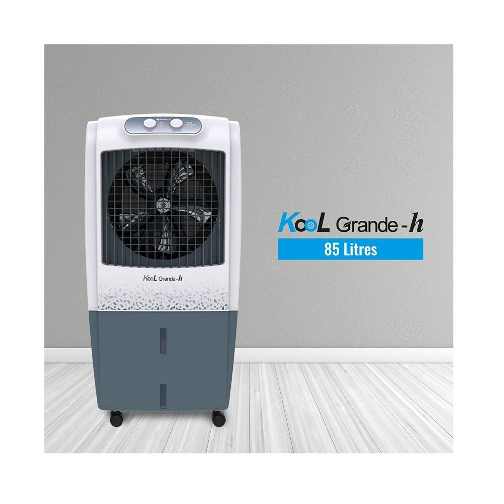 Havells Kool Grande H 65 Litres Desert Air Cooler with Honey Comb Pads, Ice Chamber, Odour Free, Overload Protection and Powerful Air Delivery (Grey)
