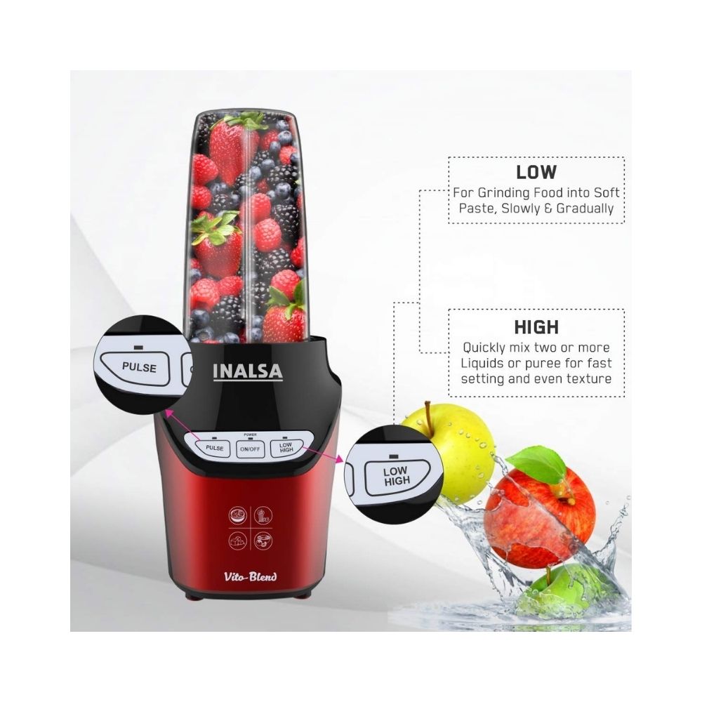 Inalsa Home Appliances Mixer Grinder Nutri Blender Vito Blend- 1000W