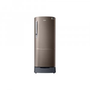 SAMSUNG 230 L Direct Cool Single Door 3 Star Refrigerator with Base Drawer  (Luxe brown, RR24A282YDX/NL)