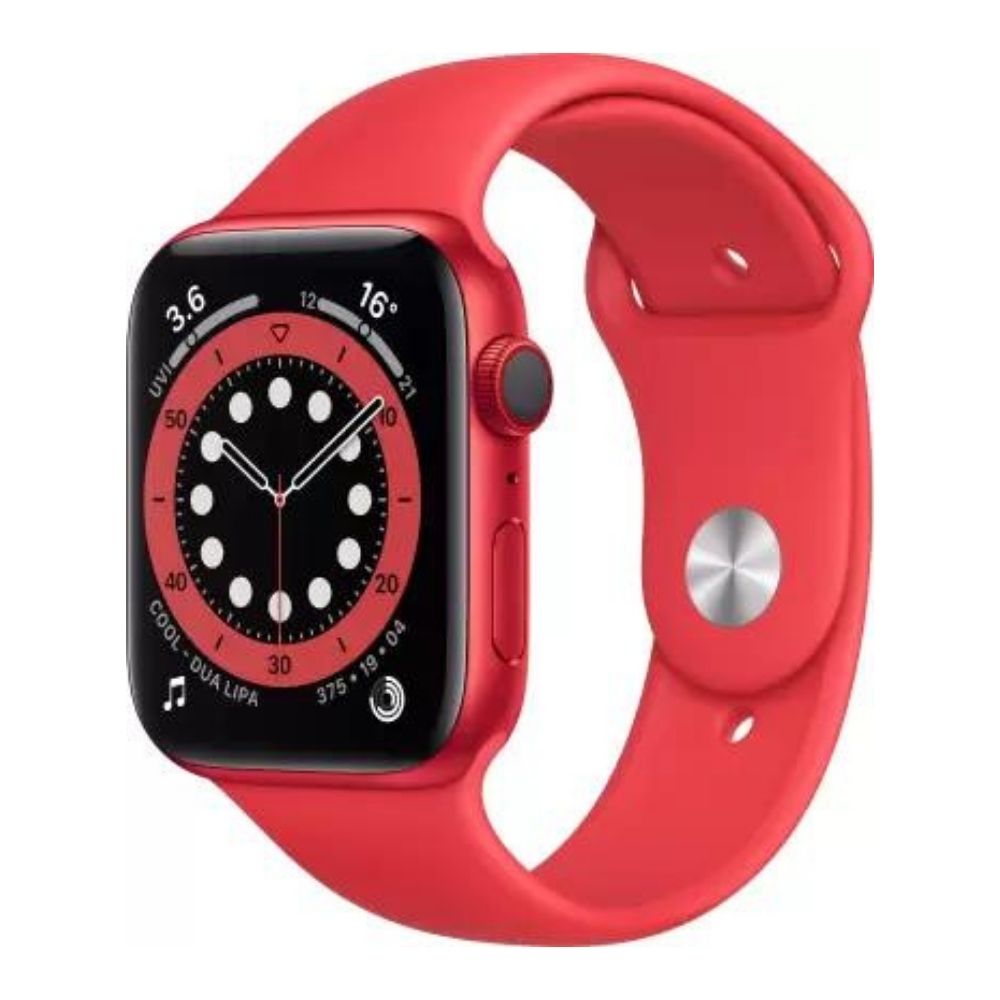 APPLE Watch Series 6 GPS M00A3HN/A 40 mm Red Aluminium Case with Product (Red) Sport Band  (Red Strap, Regular)