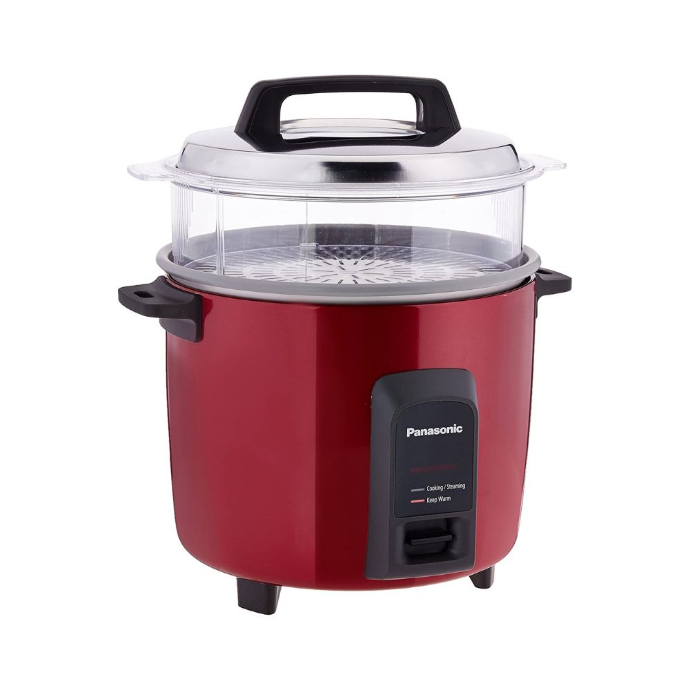Panasonic SR-Y22FHS Electric Cooker with Cooking Pan, Red, Burgundy 1.25KG Rice