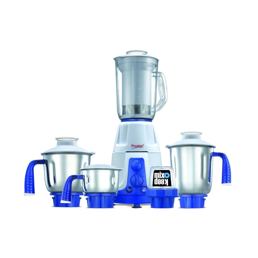 Prestige Deluxe Plus VS (750 Watt) Mixer Grinder with 3 Stainless Steel Jar + 1 Mix-o-keep Jar+1 Juice Extractor